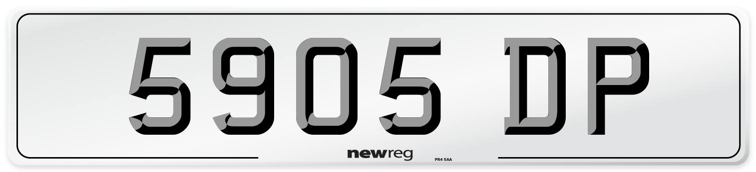 5905 DP Number Plate from New Reg